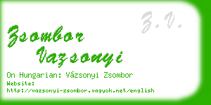 zsombor vazsonyi business card